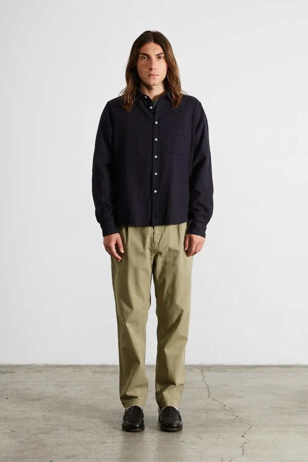 Fashion Edmmond Studios Adam Shirt Plain Navy