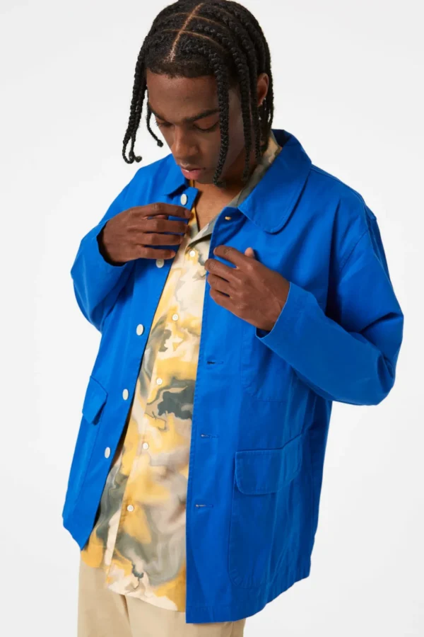 Shop Edmmond Studios Albatros Jacket Plain Blue