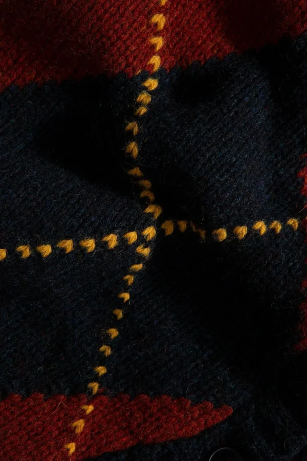 Online Edmmond Studios Argyle Vest Plain Navy