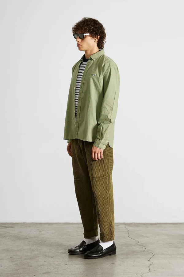 Flash Sale Edmmond Studios Bd Shirt Oxford Plain Olive