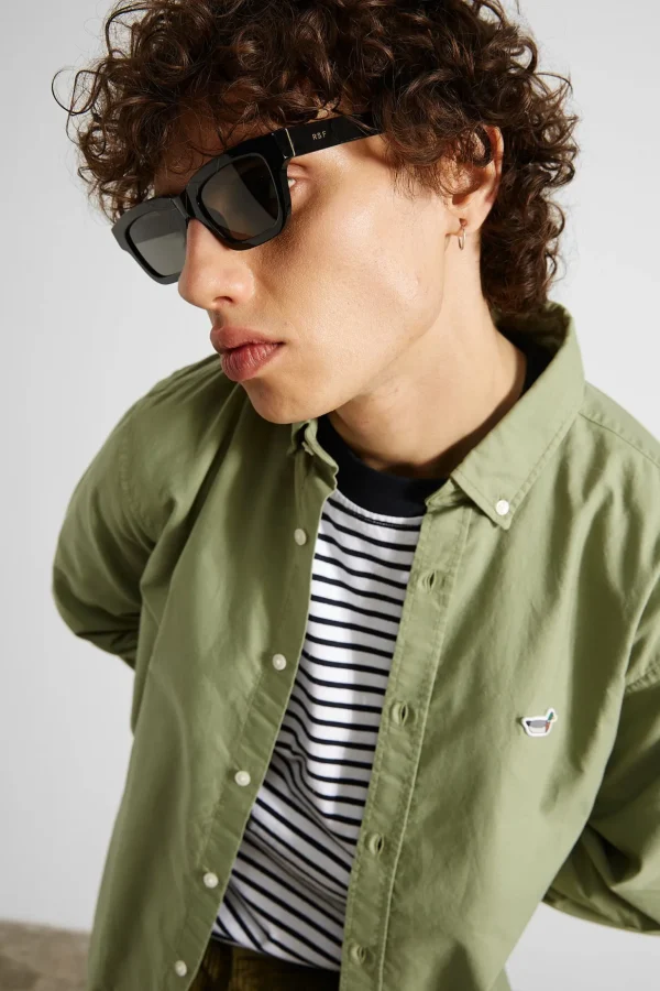Flash Sale Edmmond Studios Bd Shirt Oxford Plain Olive