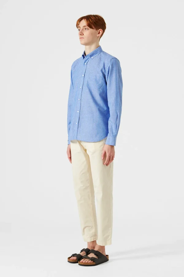 Hot Edmmond Studios Bold Shirt Vertical Stripes Blue