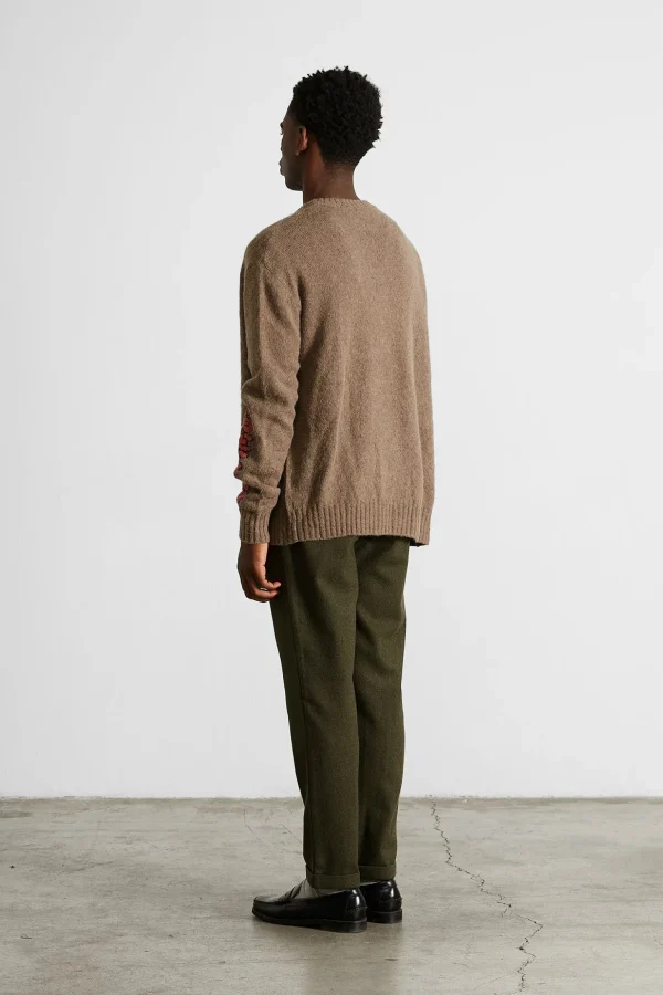 Cheap Edmmond Studios Brioche Cardigan Plain Brown