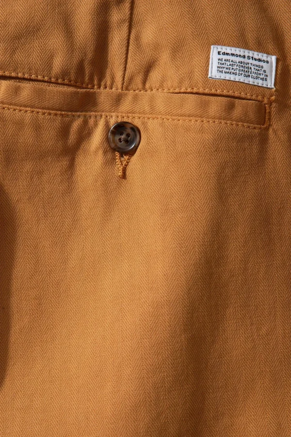 Outlet Edmmond Studios Chino Herringbone Plain Caramel