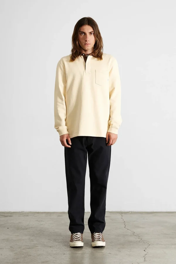 Outlet Edmmond Studios College Polo Plain Vainilla