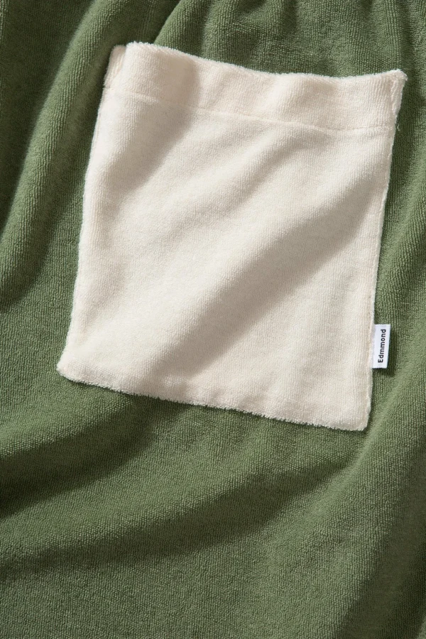 New Edmmond Studios Contrast Terry Shorts Plain Olive