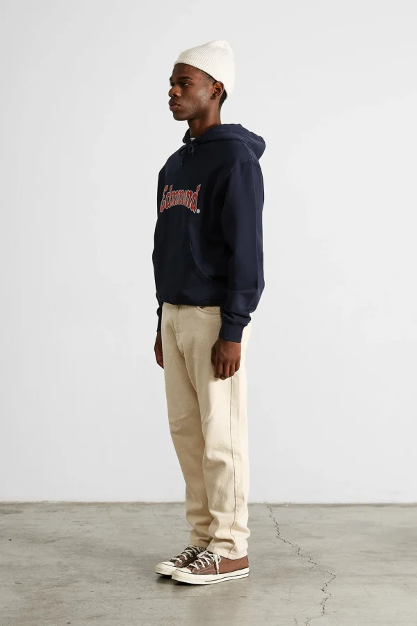 Cheap Edmmond Studios Curly Hoodie Plain Navy
