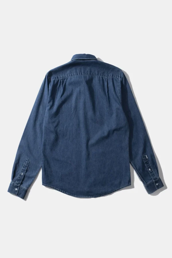 Fashion Edmmond Studios Day Shirt Denim Plain Stonewash