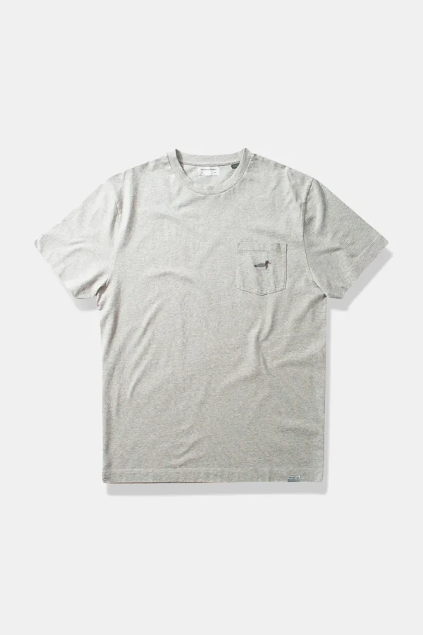 Online Edmmond Studios Duck Patch Tee Plain Grey Melange