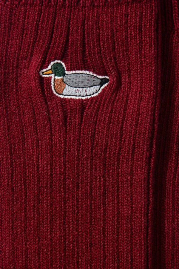 Fashion Edmmond Studios Duck Socks Plain Bordeaux
