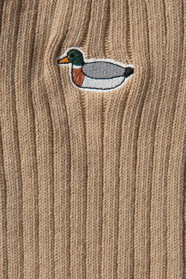 Outlet Edmmond Studios Duck Socks Plain Tan