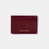 Cheap Edmmond Studios Fold Card Holder Plain Bordeaux