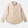 Discount Edmmond Studios Linen Shirt Plain Beige