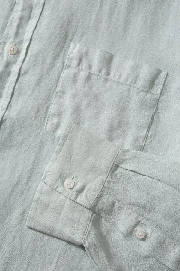 Best Edmmond Studios Linen Shirt Plain Sage