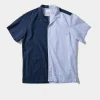 Hot Edmmond Studios Middle Shirt Colour Block Navy