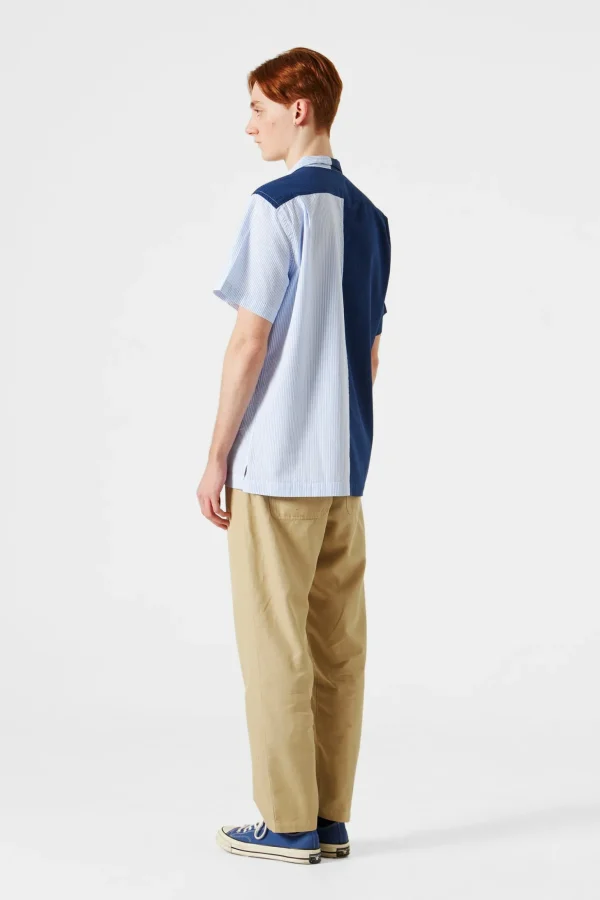 Hot Edmmond Studios Middle Shirt Colour Block Navy