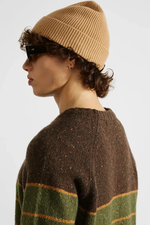 Flash Sale Edmmond Studios Multi Stripes Sweater Plain Brown