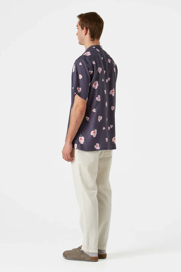 Cheap Edmmond Studios Orchid Short Sleeve Plain Navy
