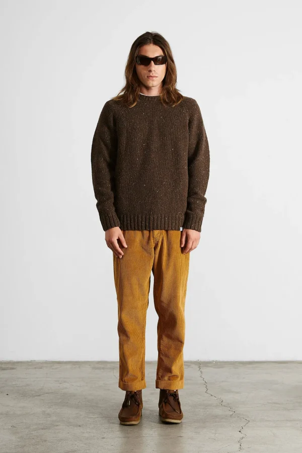 Shop Edmmond Studios Paris Sweater Plain Brown