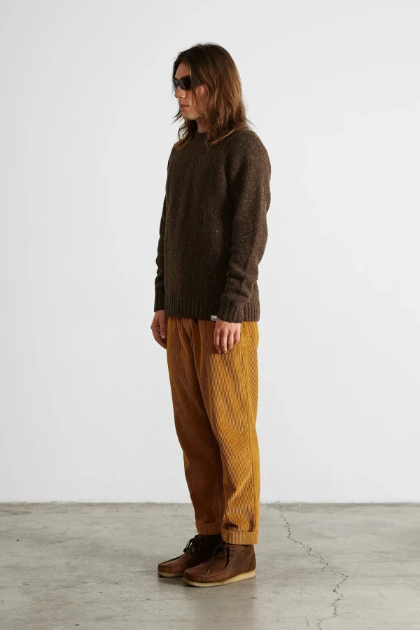 Shop Edmmond Studios Paris Sweater Plain Brown