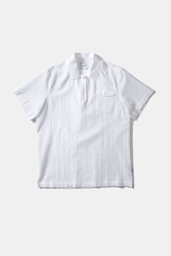 Best Edmmond Studios Polo Shirt Seersucker Plain White