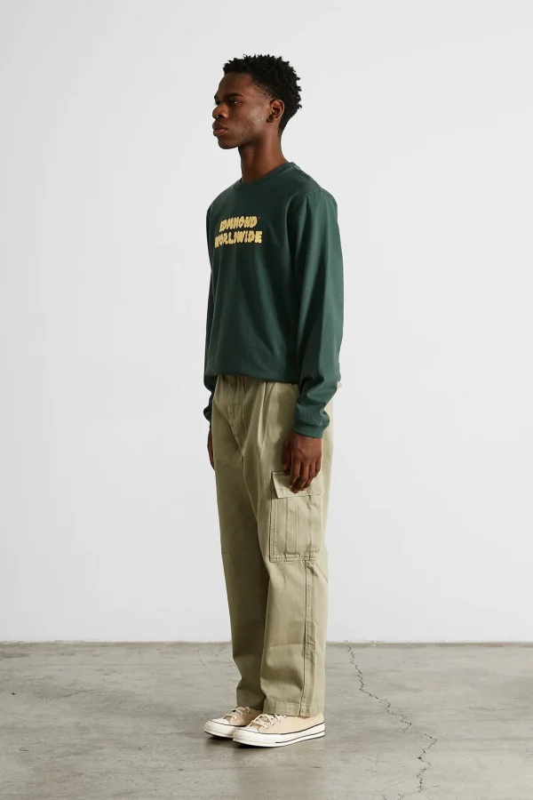 Clearance Edmmond Studios Puff Ls Plain Dk Green