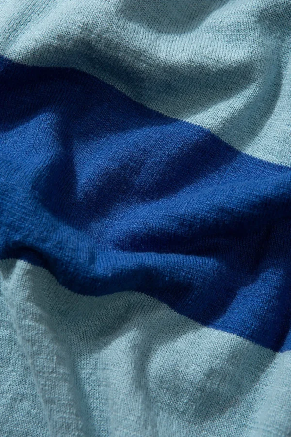 Store Edmmond Studios Rugby Knitted Polo Plain Blue