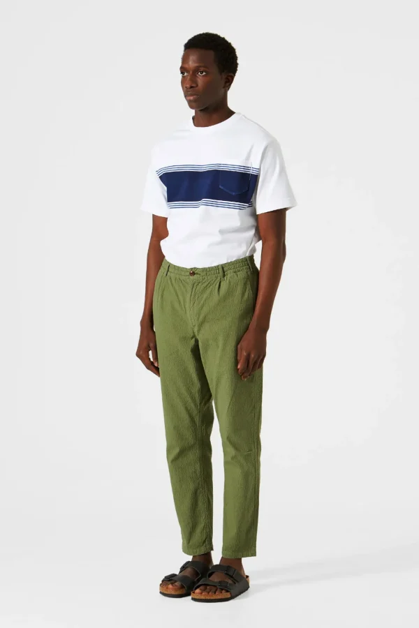 Cheap Edmmond Studios Seersucker Pants Plain Khaki