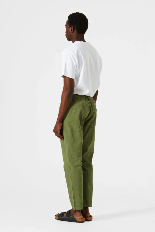Cheap Edmmond Studios Seersucker Pants Plain Khaki