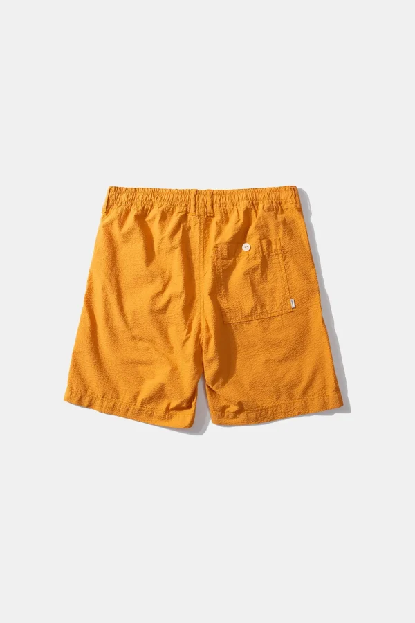 Flash Sale Edmmond Studios Seersucker Shorts Plain Mustard