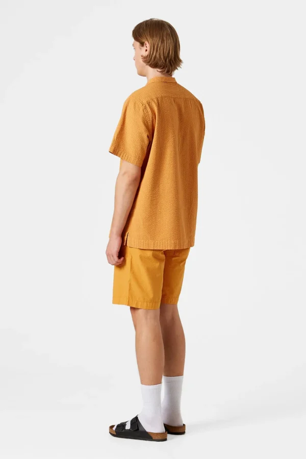 Flash Sale Edmmond Studios Seersucker Shorts Plain Mustard