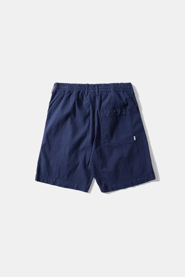 Best Edmmond Studios Seersucker Shorts Plain Navy
