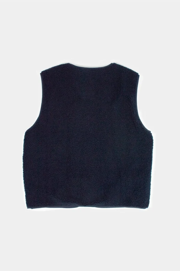 Best Sale Edmmond Studios Shearling Vest Plain Navy