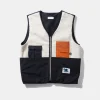 Fashion Edmmond Studios Shearling Vest Plain Off White