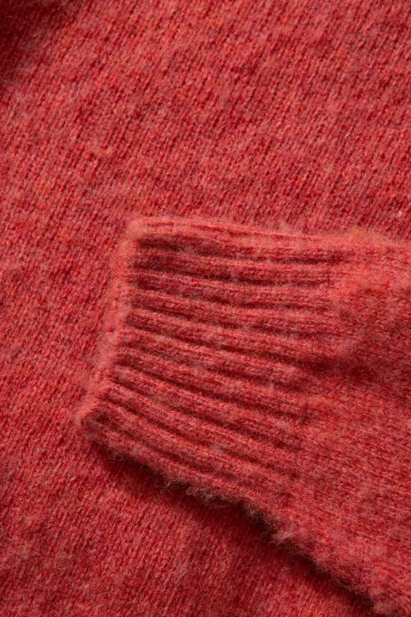 Fashion Edmmond Studios Shetland Sweater Plain Salmon