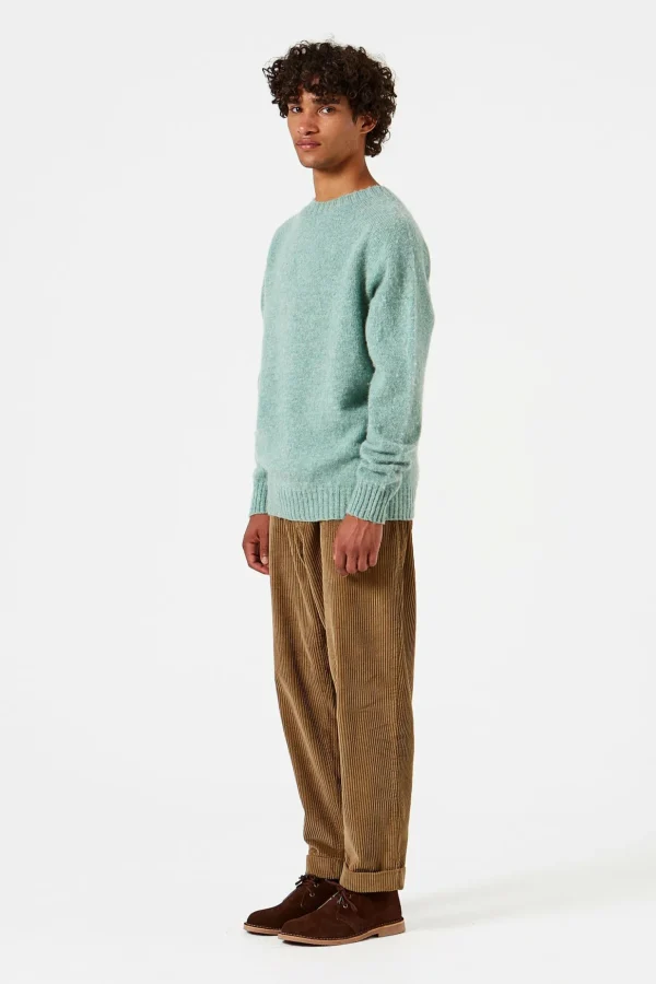 Online Edmmond Studios Shetland Sweater Plain Turquoise