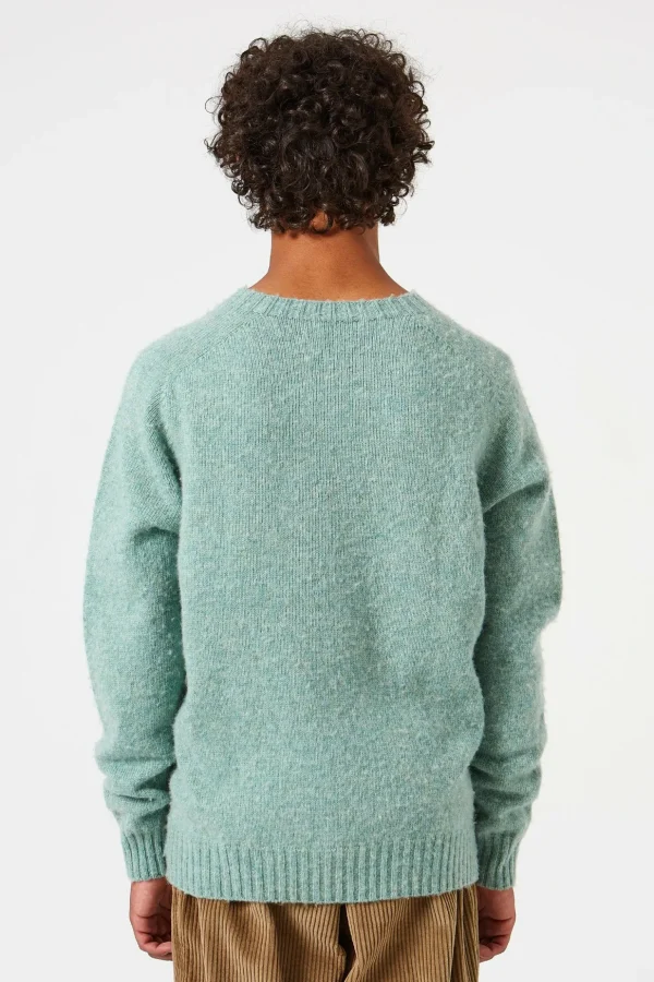 Online Edmmond Studios Shetland Sweater Plain Turquoise
