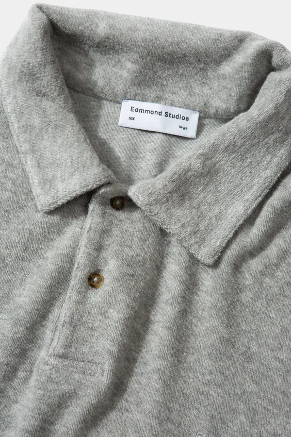 Flash Sale Edmmond Studios Terry Polo Plain Grey Melange