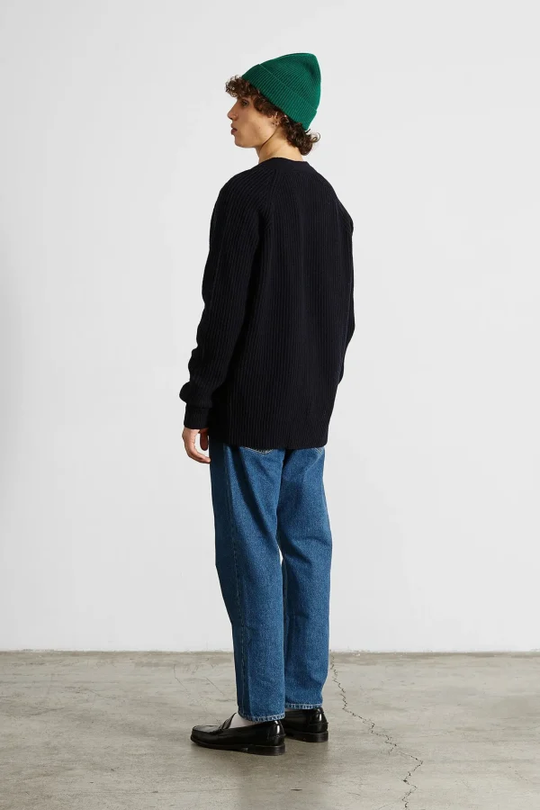 New Edmmond Studios Upper Cardigan Plain Navy