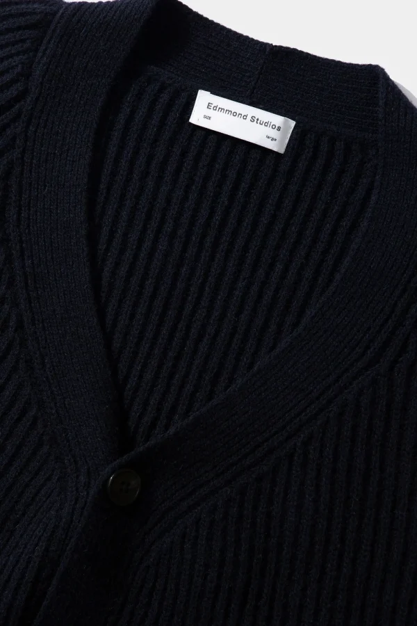 New Edmmond Studios Upper Cardigan Plain Navy