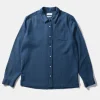 Flash Sale Edmmond Studios Waffle Denim Shirt Plain Stonewash