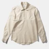 Best Sale Edmmond Studios Zipped Shirt Plain Beige